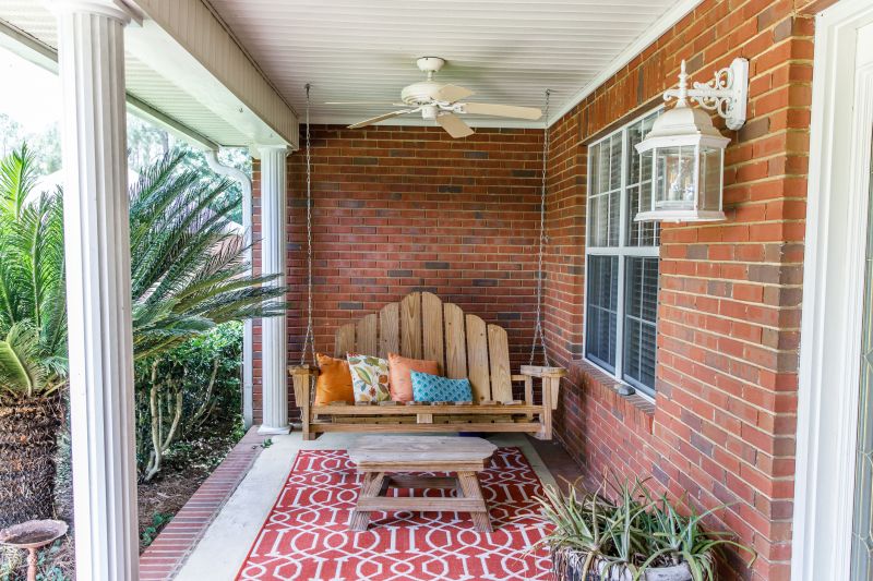 Cozy Front Porch with Swing