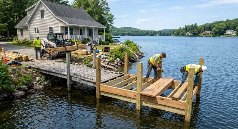 Wood Dock Installation in Alpharetta, GA